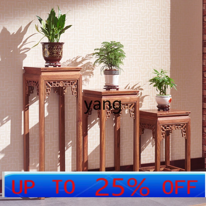 

lmm mahogany bonsai flower stand living room Chinese corner few solid wood red sandalwood shelf