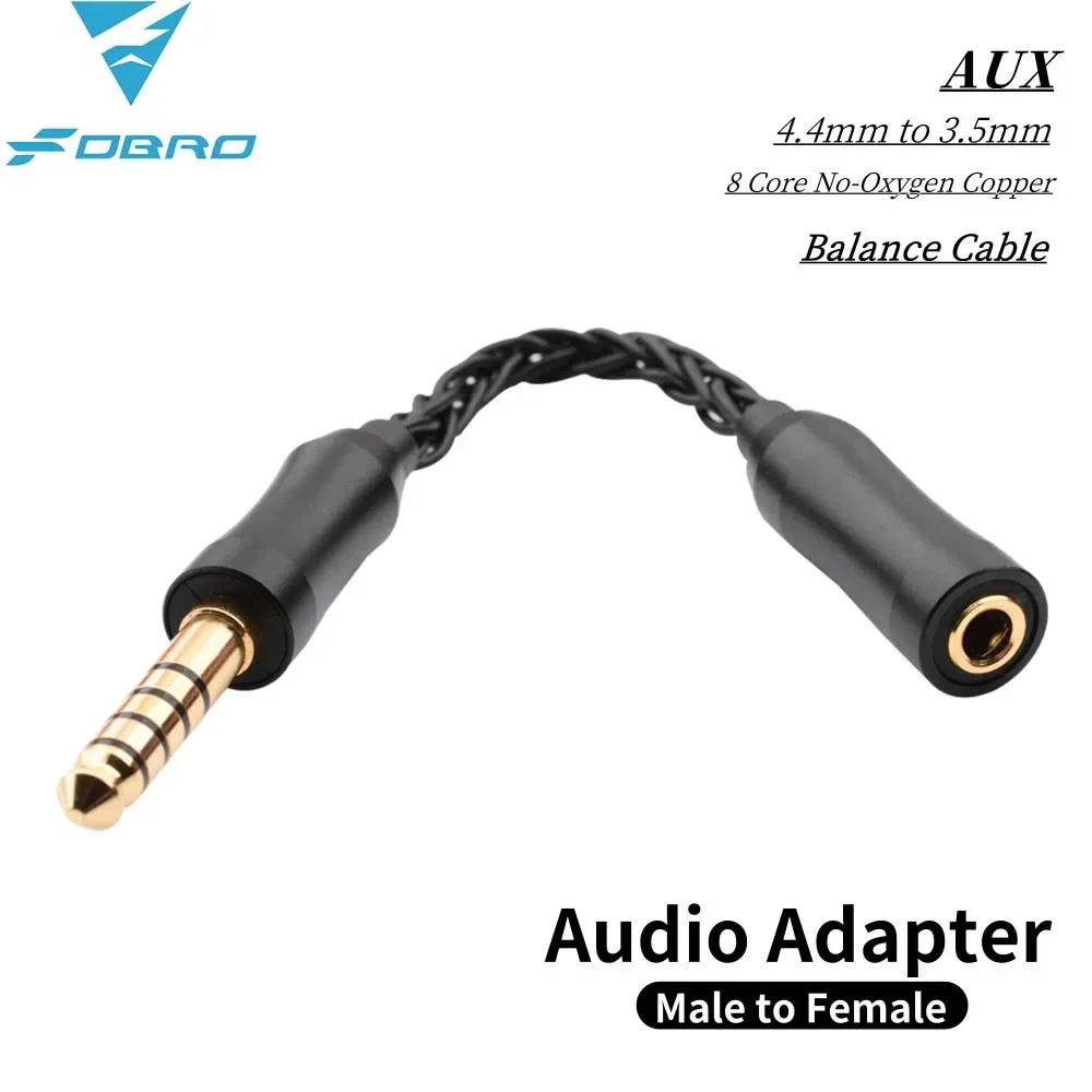 Balance Audio Cable Male 4.4mm to 3.5mm  Female Headphone Conversion Cable Line Adapter For NW‑ZX507   MP3 Music Headphone Cable