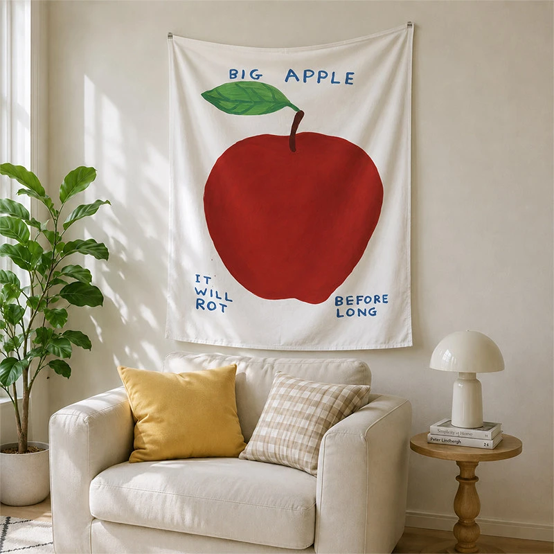 VIKAMA Fruit Lemon Avocado Mushroom Tapestry, 6 Assorted Designs, Wall Hanging Art for Bedroom Living Room