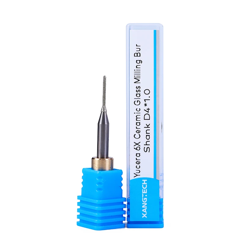 Yucera 6X Ceramic Glass Milling Burs Dental Lithium Disilicate Wet Drill Cutters 0.6/1.0/2.5mm for Lab