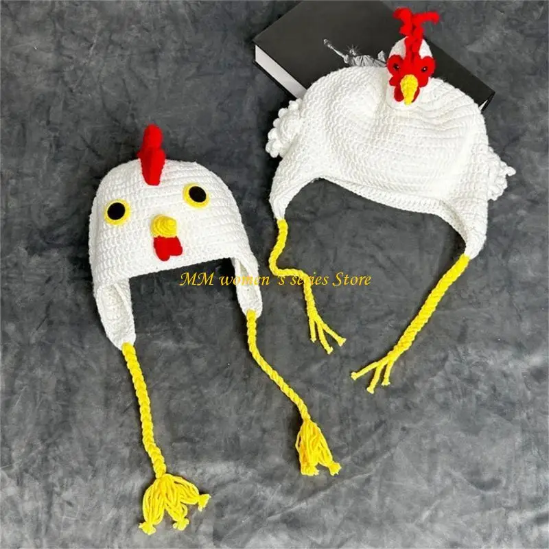 Q39C Chapeau dinde tricoté chaud doux, accessoires Festival, chapeau pour fêtes Thanksgiving vêtements chapeau