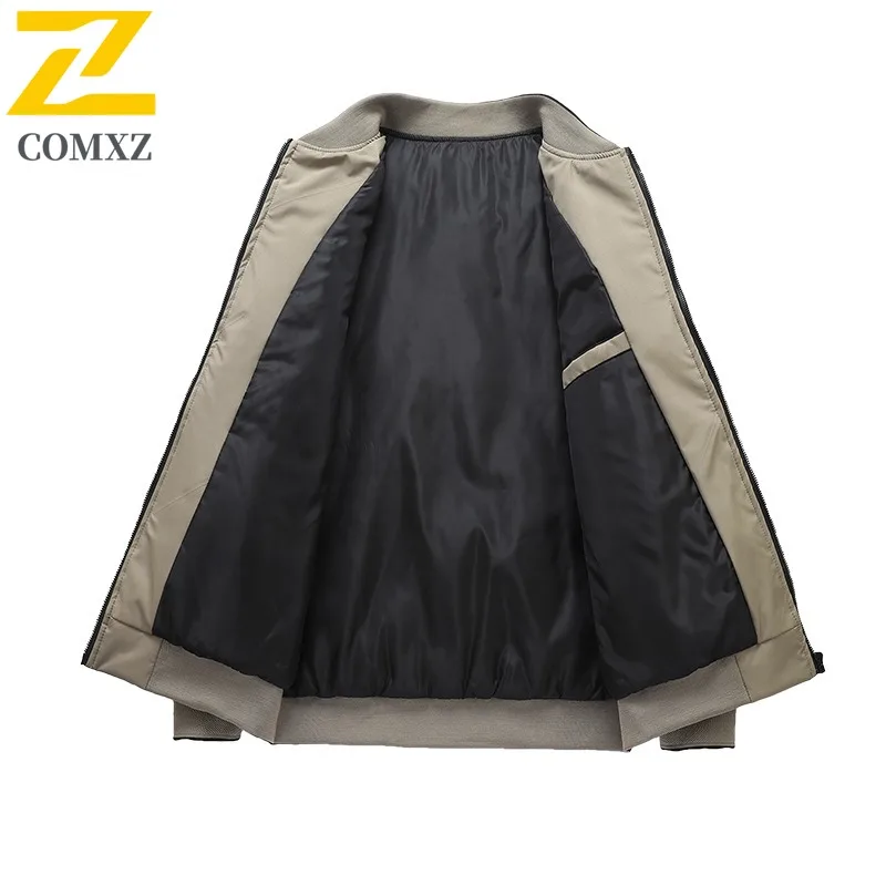 COMXZ Puffer Jacket Baseball Collar Outdoor Commuting Office Warm Coat White Duck Down Travel Cold Protection Winter Garment