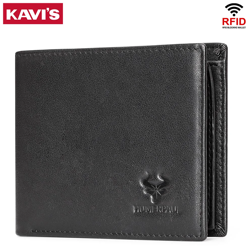 Handmade Wallet for Men Genuine Leather Credit Card Holder Purse with ID Window Short Male High Quality Cartera