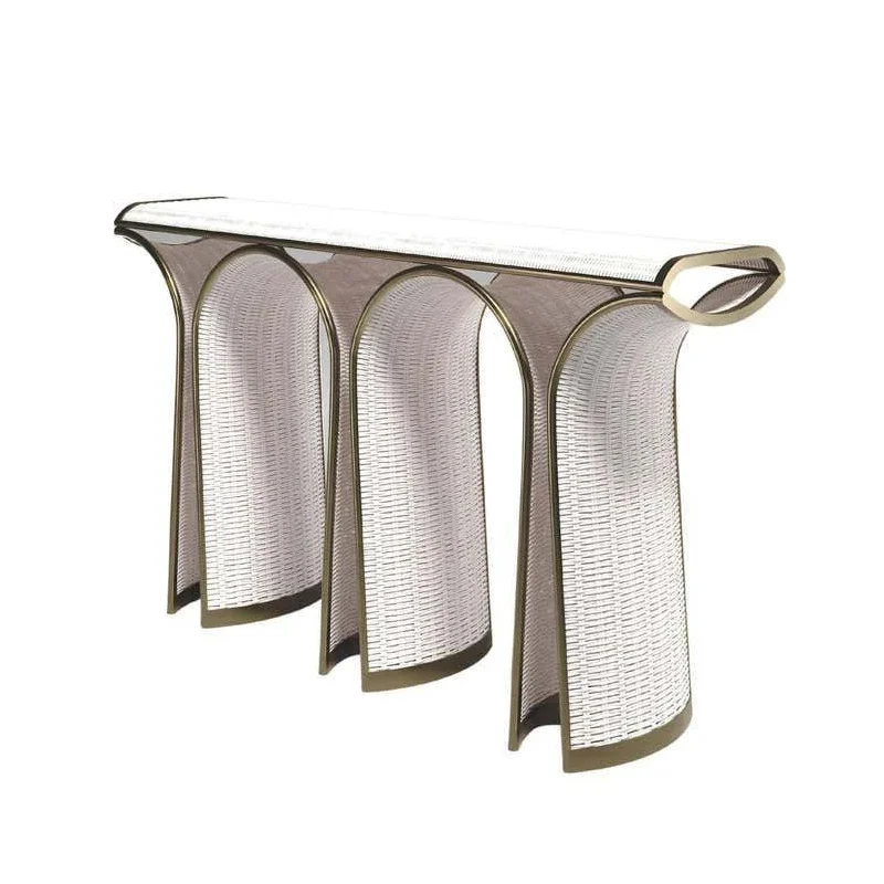 yj21 Italian light luxury creative entrance table modern, high-end entrance table designer decorative strip case end table