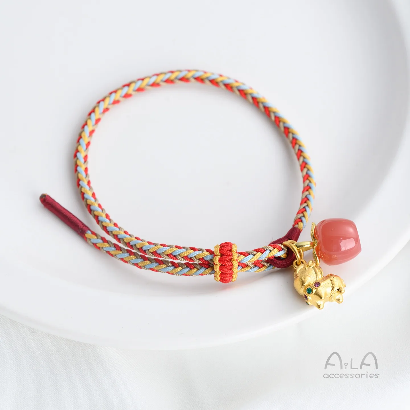 Hand-woven Horse Themed Colorful Bracelets with Agate, Horse Safety & Wish Fulfillment Charms, DIY Birthday Gifts for Couples