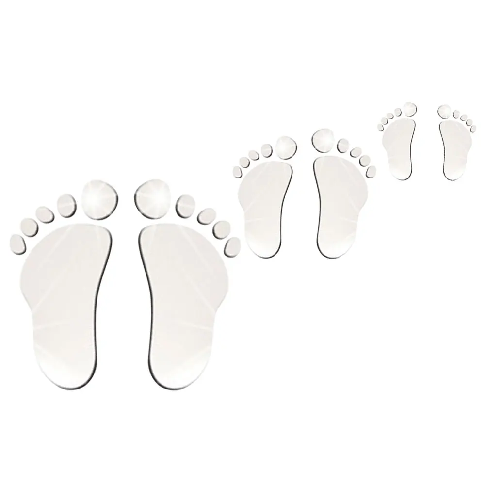 

Mirror Sticker Footprint Decorative Acrylic 3D Wall Decal Decorative Mirror Wall Decal for Kids Room Bedroom Home