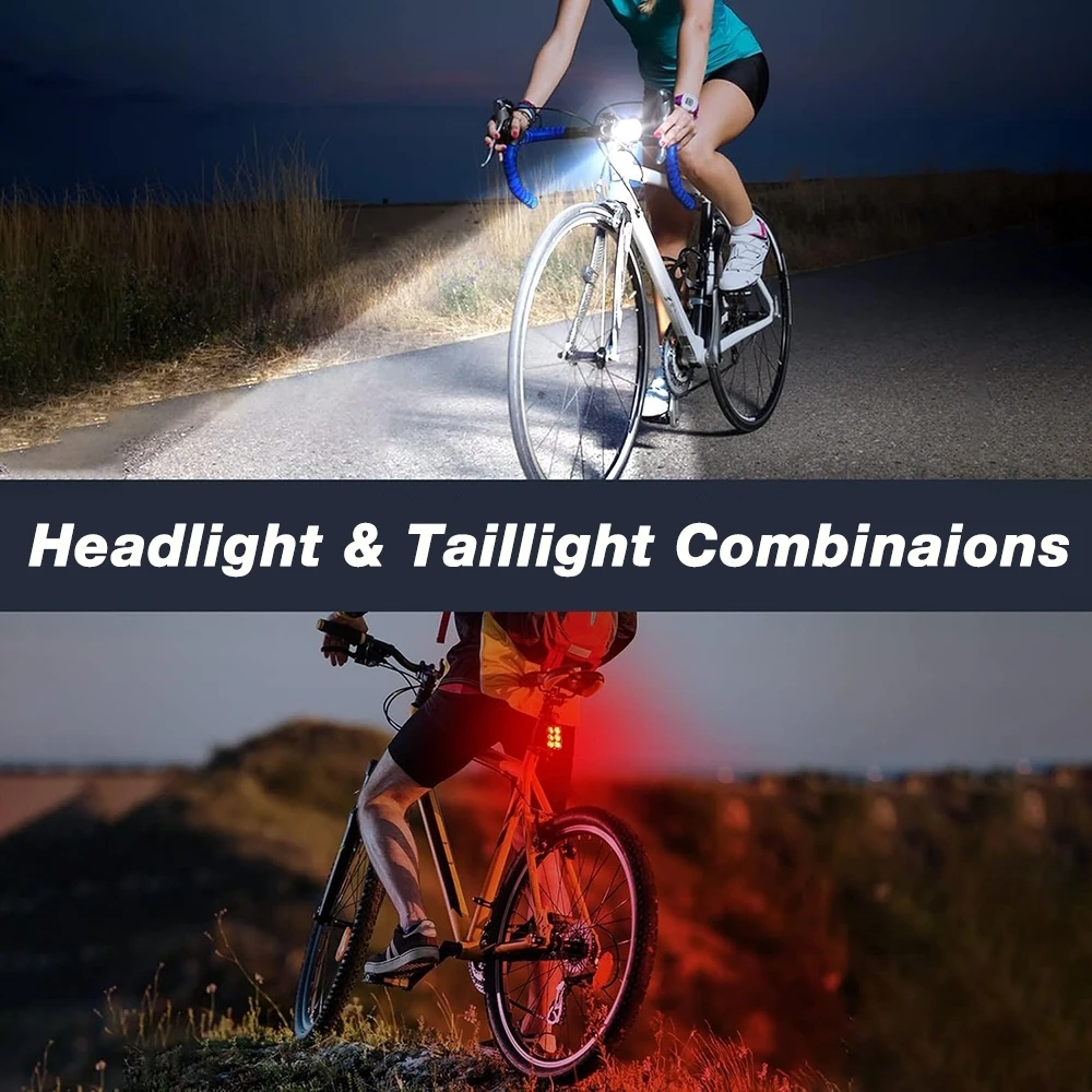 Набор велосипедных фонарей, светодиодный передний хвост, USB перезаряжаемый MTB, лампа для горного велосипеда, велосипедная фара, фонарик, велосипедный скутер