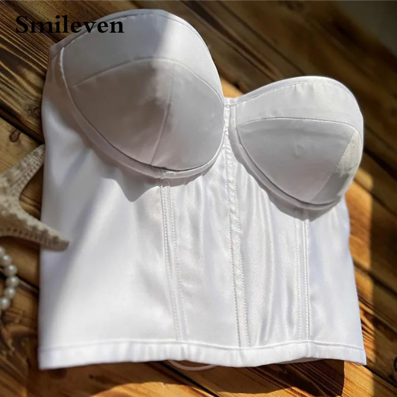 Smileve White Sweetheart Corset Shapewear Satin Corset Wear For Formal Evening Dress Prom Dresses For Weeding Party Gowns 2024