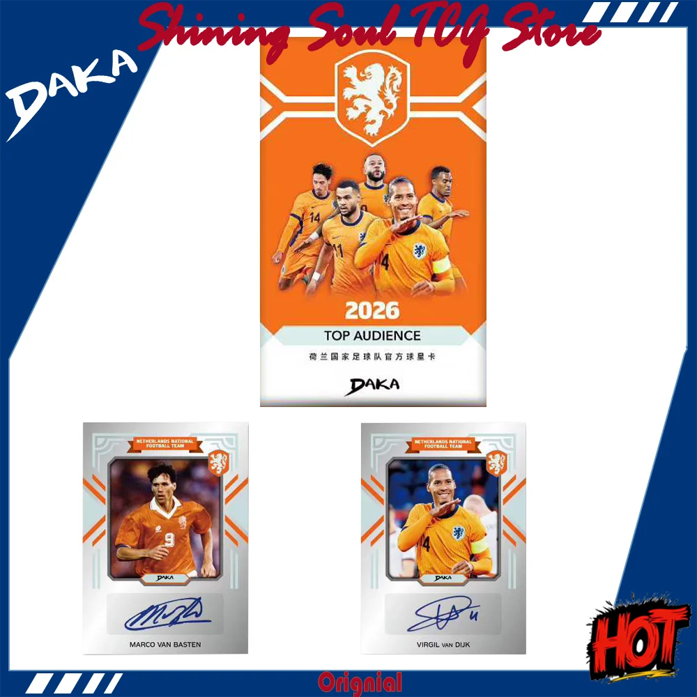 Genuine Daka 26 Netherlands Croatia National Football Team TOP AUDIENCE Collection Card Van DIJK Van Basten Football Player Card