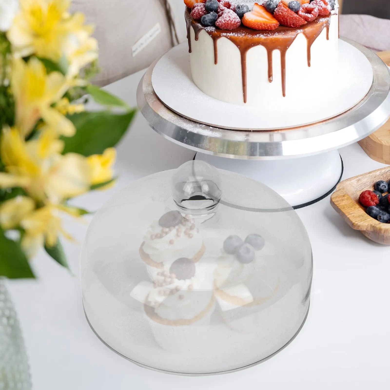 

1 шт. Прозрачная защитная крышка для еды, брызгозащищенная, без свинца, стеклянная крышка для вина, десертов, тортов, стеклянный колпак-шарм для вечеринок