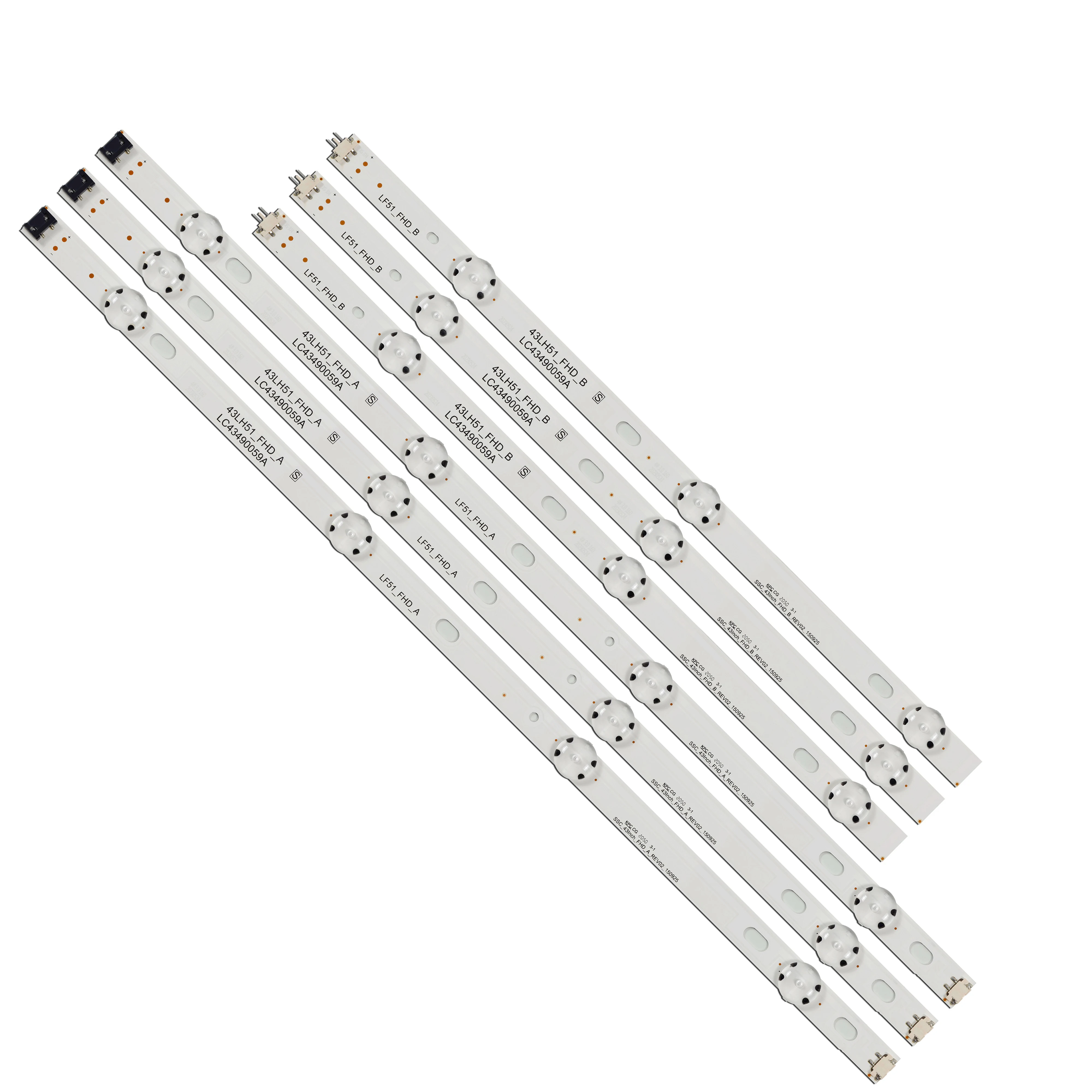 

Светодиодная лента для подсветки LED-панелей LC43490063A WOOREE 43 дюйма UHD_LED Array_A-Type_161024 43UJ65_UHD_A/B SSC_430A83_7LED_REV01 LC43490074A