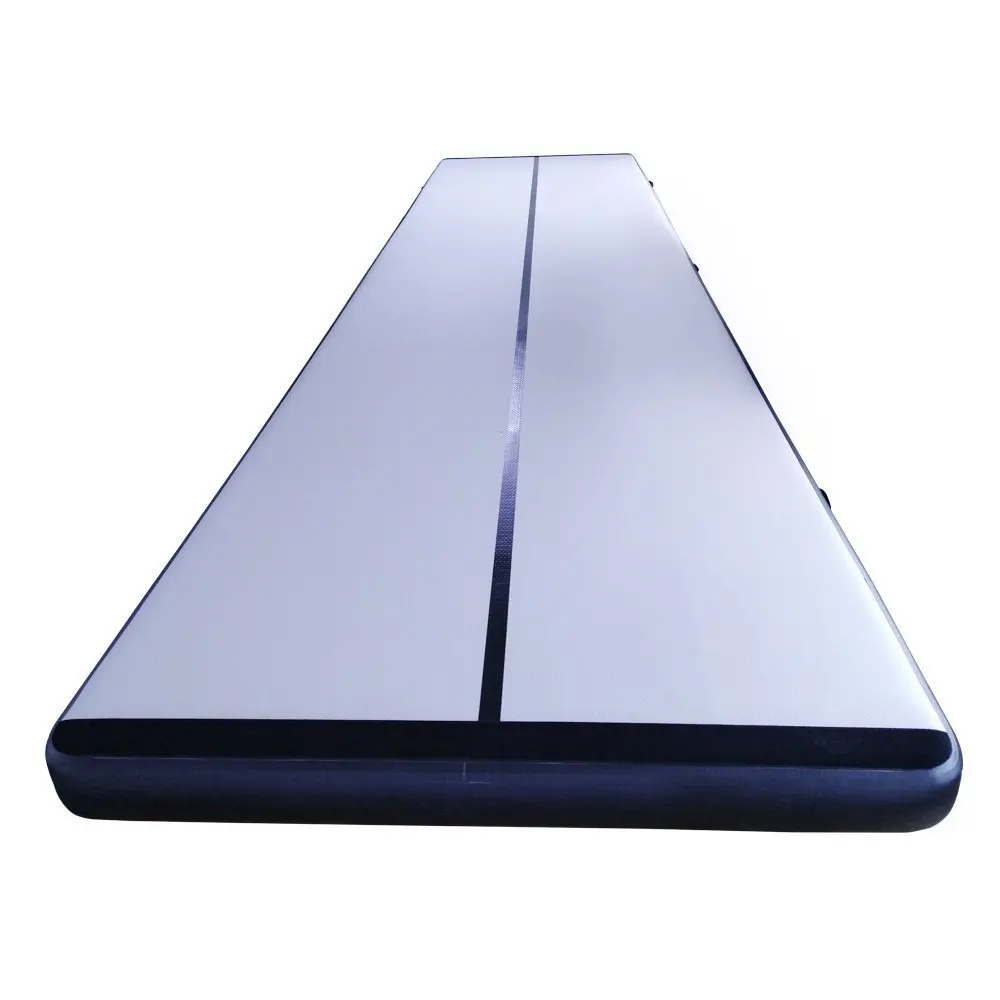 HIBADOU Aufblasbare Airtrack Luftmatte Tumbling-Bahn 8x1x0,2m Aufblasbare Gymnastik-Trainingsmatte Mit Pumpe – Detail 7