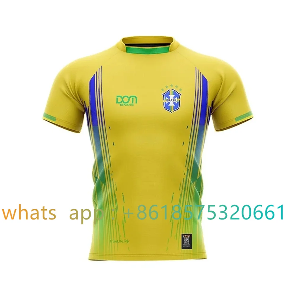 Brazil Fans Match T-shirts Short Sleeve Quick-Drying Jersey MTB Team Uniforms Breathable Bike Clothing 2023 Personalization