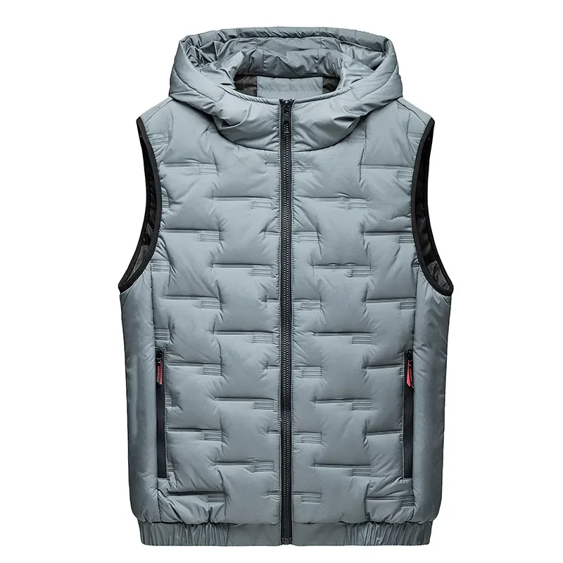 

Men's Fall Winter Casual Trendy Sleeveless Stand Collar Multicolor Warm Hooded Vest Best Sellers Plus Size Vest Waistcoat M-8XL