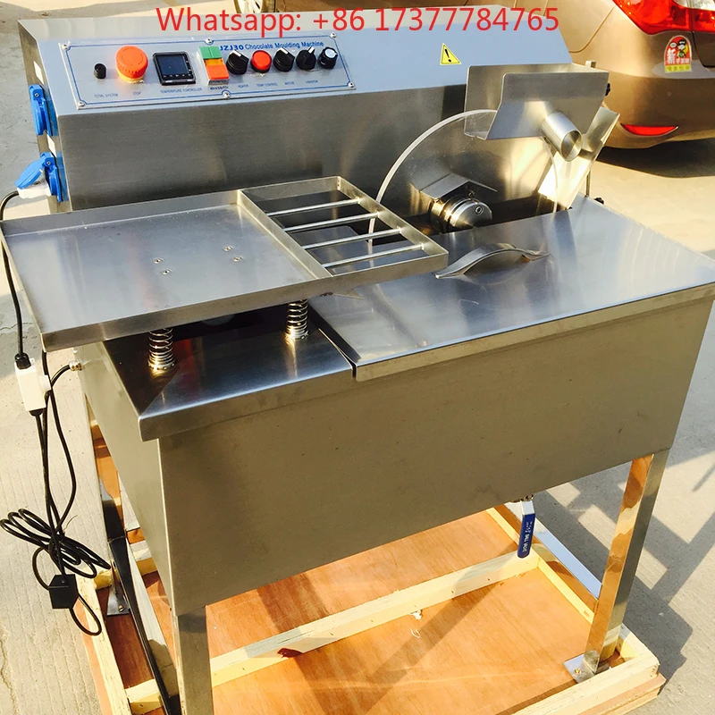 Mould Spread Chocolate Make Dipping Coating Enrobing Tempering Machine Processing Machinery For Small Business Production Line