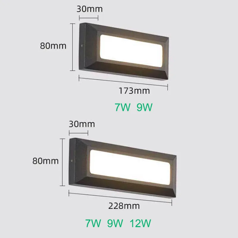 Surface mounted LED stair light step light foot light waterproof wall light indoor and outdoor garden corridor step light IP65