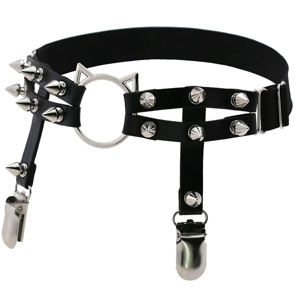 

Belt Punk Punk Leg Garters Women Black Gothic Sock Straps For Women Gothic Leg Garters Black Adjustable Belt