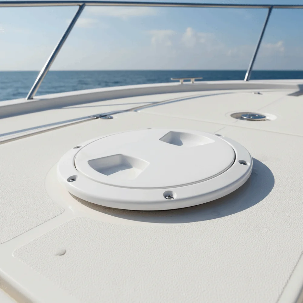 Deck Cover Lid Round Deck Inspection Access Plastic 5Inch Boat Screw Out Plate Sealing Cover White Hatch Cover Boat