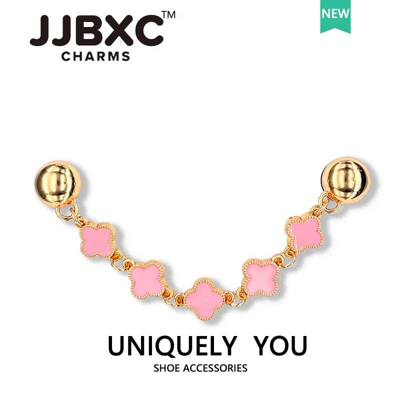 المعادن JJBXC سحر إبزيم حذاء إكسسوارات الأحذية المعدنية جوهرة سلسلة DIY الأزياء والأحذية الزينة