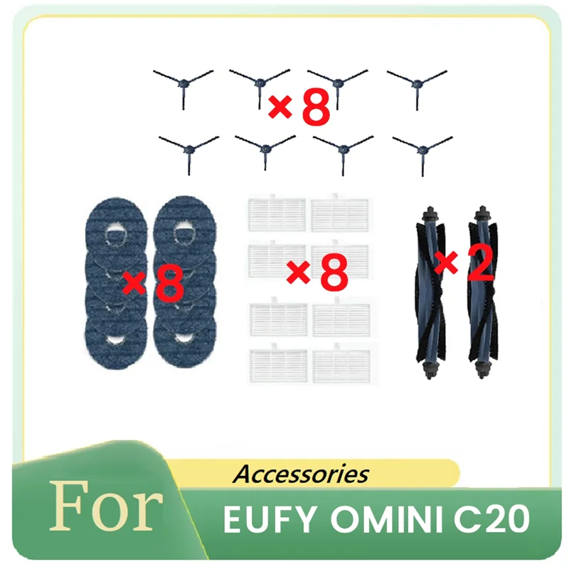 

Y42A-26 Pcs For EUFY OMINI C20 Sweeping Robot Accessories Cleaner Parts Replacement
