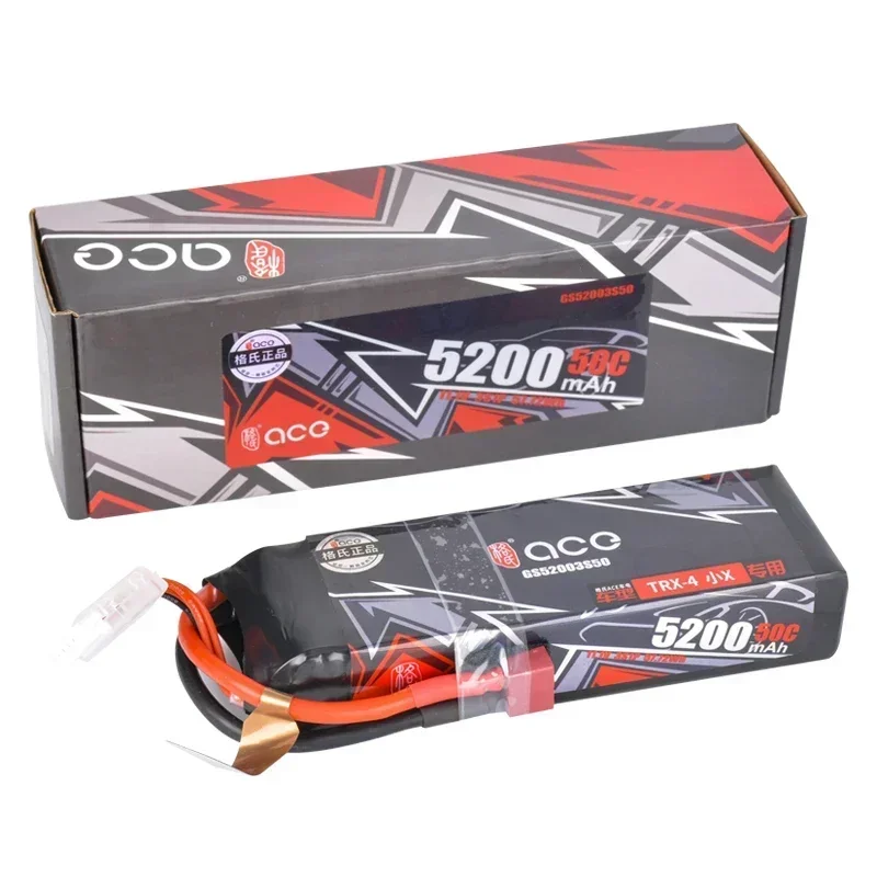 Gens ACE 3S-Batterie Lithium Fuchsia, 11.1V, 5200mAh, 50C, pour 1/10 1/8, Modèle de Voiture Électrique Télécommandée, Accessoires Bumosquito