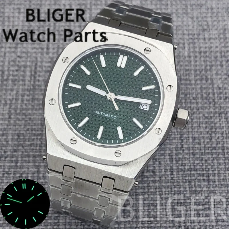 BLIGER 41 ミリメートル NH35 メンズ高級ビジネスステンレス鋼の腕時計男性スポーツエクセレンス防水腕時計タフな男性のギフト時計