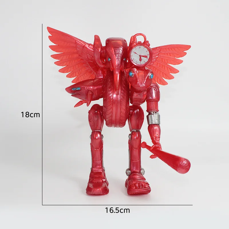 الآلات الحمراء الإيطالية تونغ الصحور تمثال نموذج Tralalero Tralala Brainrot الوحش الانصهار طبعة أنيمي ألعاب شخصيات الحركة