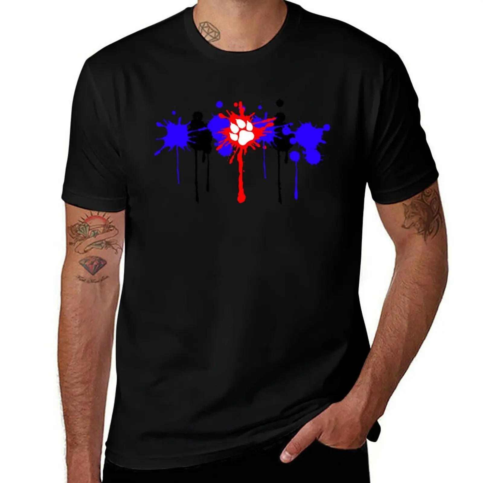 Puppy Pride Splash T-Shirt Large Size Basic Casual T-Shirt