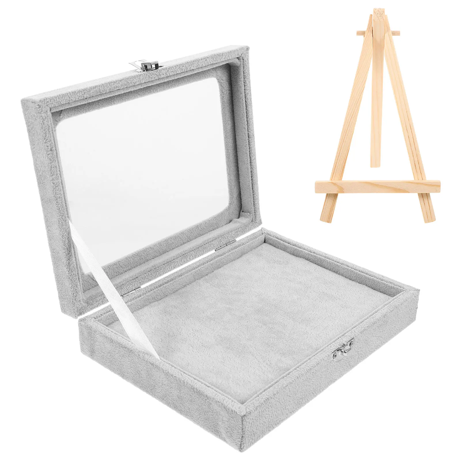 

Clear Window Brooch Case Badge Storage Box Pin Display Holder Jewelry Organizer Small Desktop Display Container Lightweight