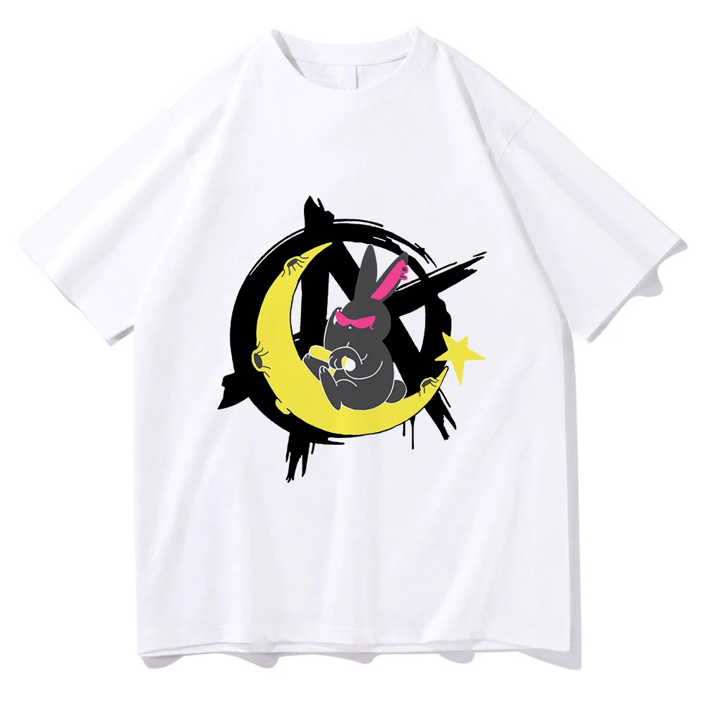 Ateez Crazy Form Rabbit Mito Moon T Shirts Kawaii Men/Women Aesthetic T-Shirt Unisex High Quality Cotton Tees Vintage Clothes