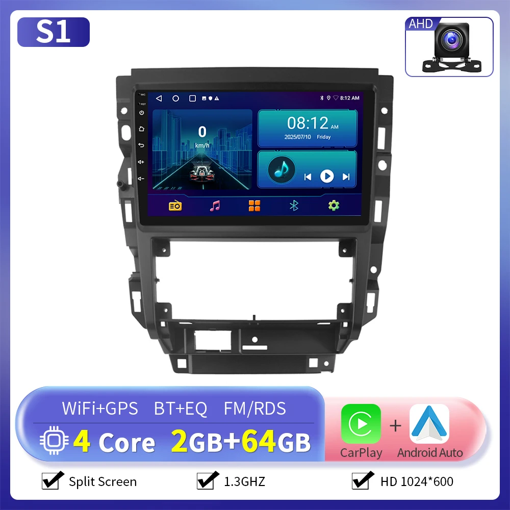 Camecho Autoradio Voor Volkswagen Golf 2004-2008/VW Bora 2004-2006 CarPlay Android Auto Multimedia Speler WIFI 4G GPS Stereo