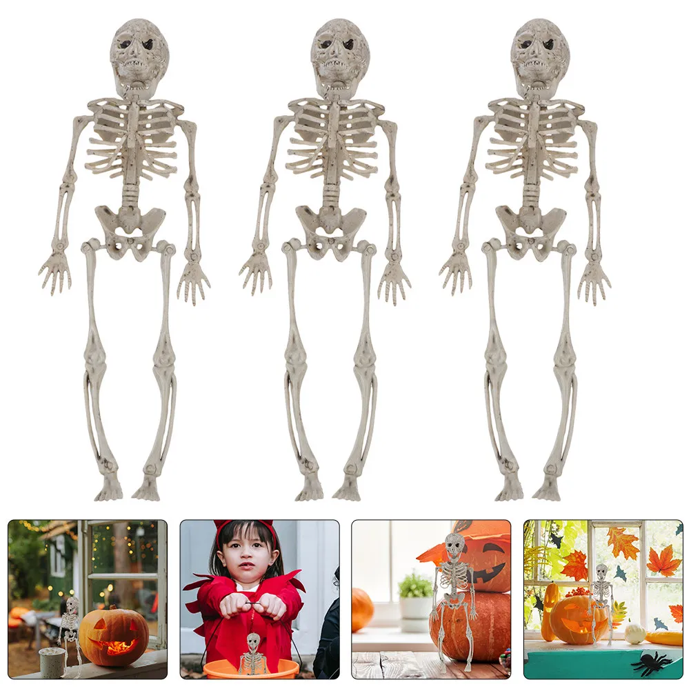 

3Pcs Plastic Statue Halloween Decoration Set for Home Office Party Table Desk Garden Decor Horror Theme Cool