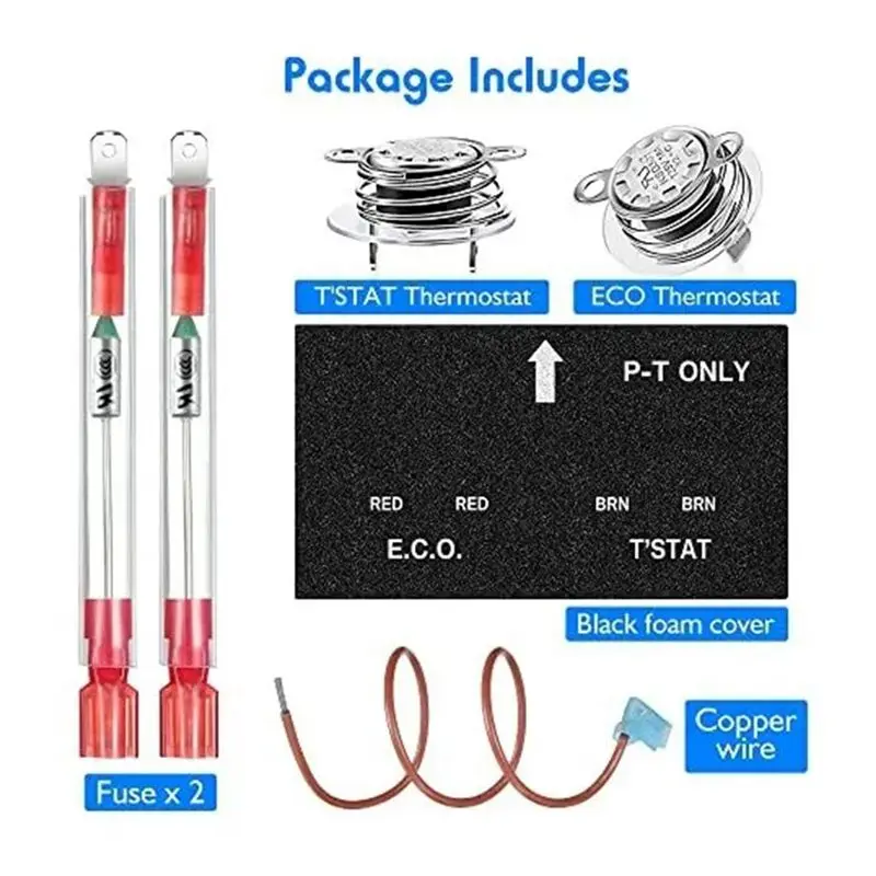 Reliable-93866 RV Water Heater Thermal Cutoff Kit  With ECO Thermostat Assembly Kit Compatible With Atwood 93866 91447