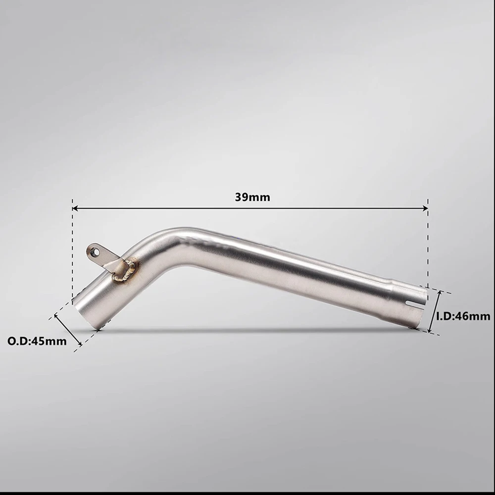 Motorcycle Exhaust Junction Pipe Connect Original Header and Slip-on Exhaust Muffler Can Pot 2004-2011 For Yamaha FZ6 FZ6 Fazer view 4