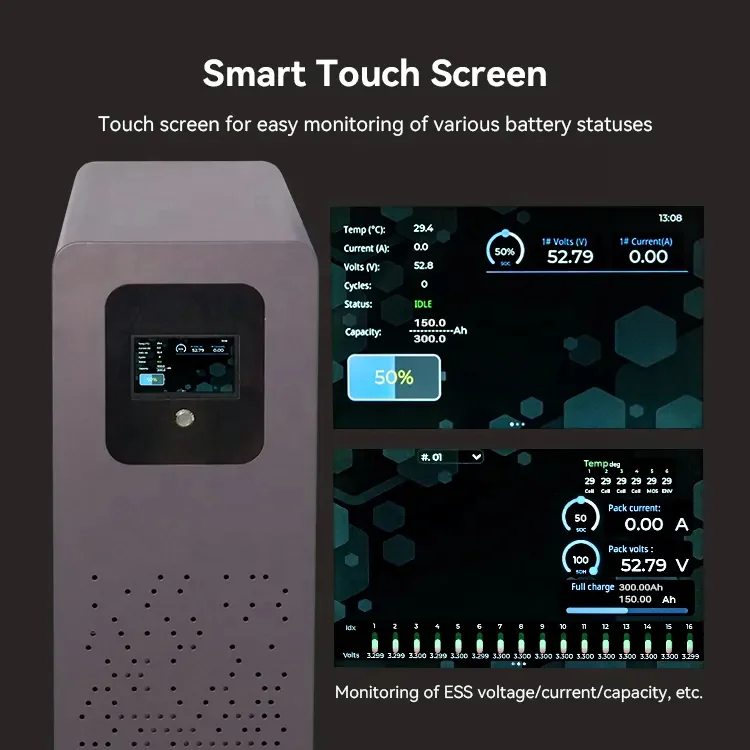Houston USA NEW EVE 51.2V 300Ah 15kWh 8000 Cycles Battery Vertical Moveable Solar Power Home Storage Systems LiFePO4 Pack WIFI