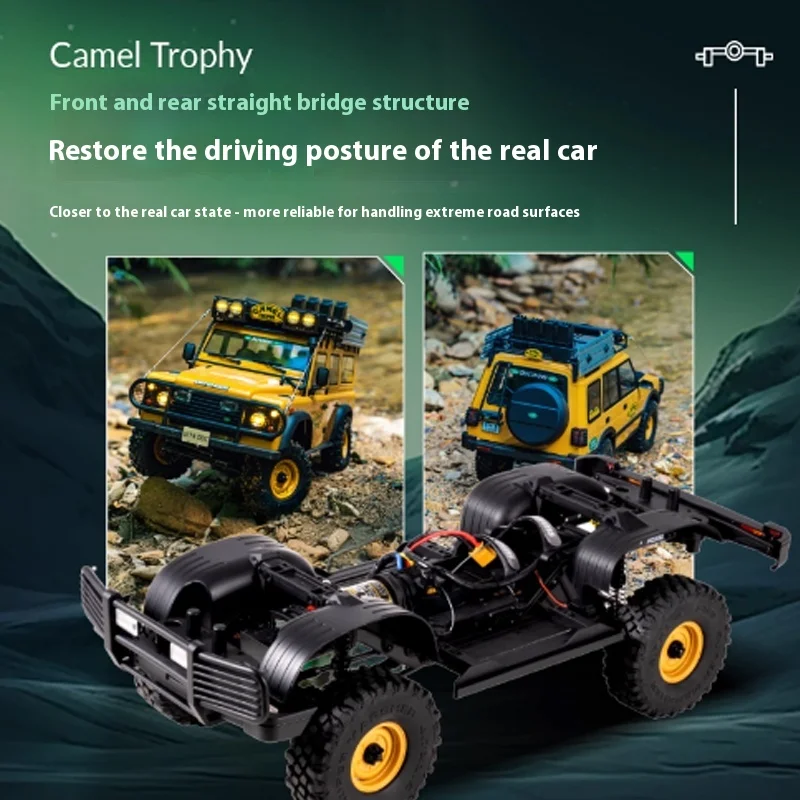FMS 1/10 카멜 컵 FCX10RC 모델 원격 제어 전기 등반 차량 오프로드 차량 어린이 생일 선물
