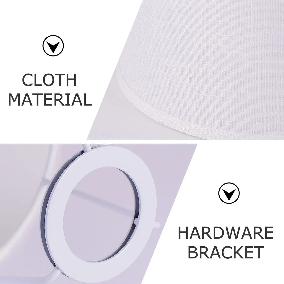 1Pcs White Linen Cotton Lampshade Detachable Bedroom Lamp Cover Decorative Light Shell Lamp Accessories Cover Lampshade