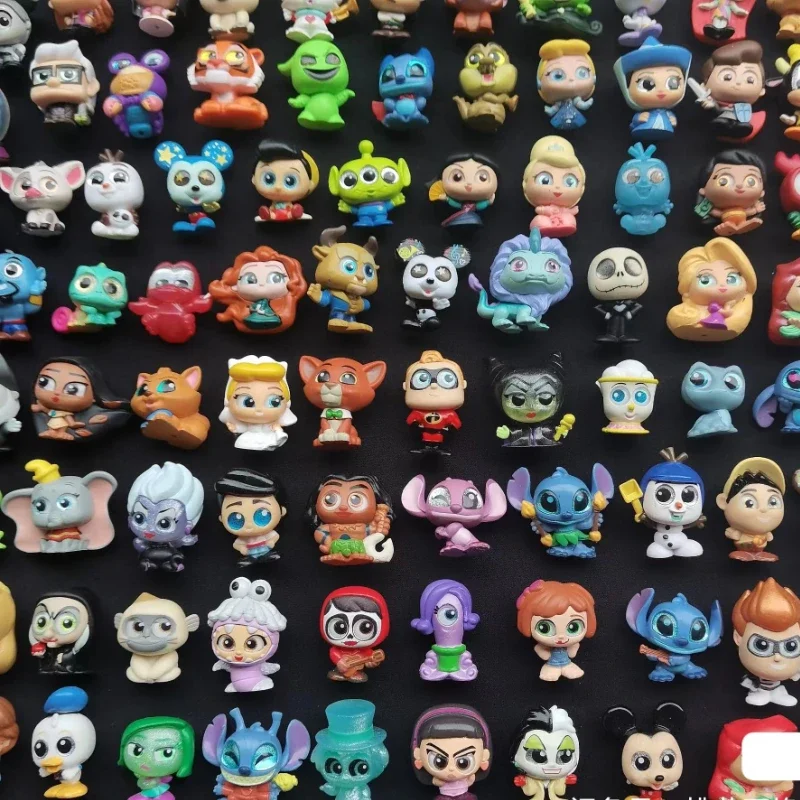 50/100 stücke Disney Türen Prinzessin Stich Anna Elsa Mickey Mouse House cute Kawaii große Augen Puppe Cartoon Modell Spielzeug Kinder Geschenke