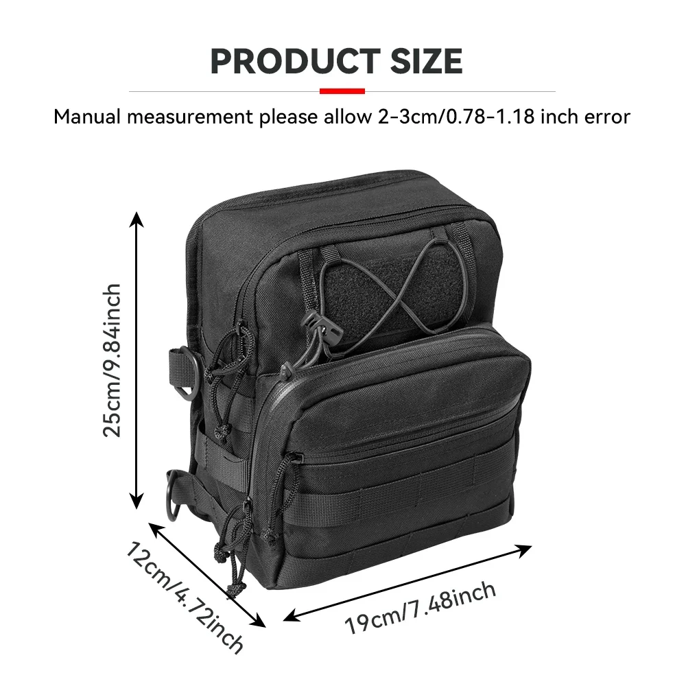 Motorcycle Frame Crash Bars Waterproof Bag Motorcycle T-Bar Handlebar Bag Front Handle Bars Bags Travel Pouch Bag