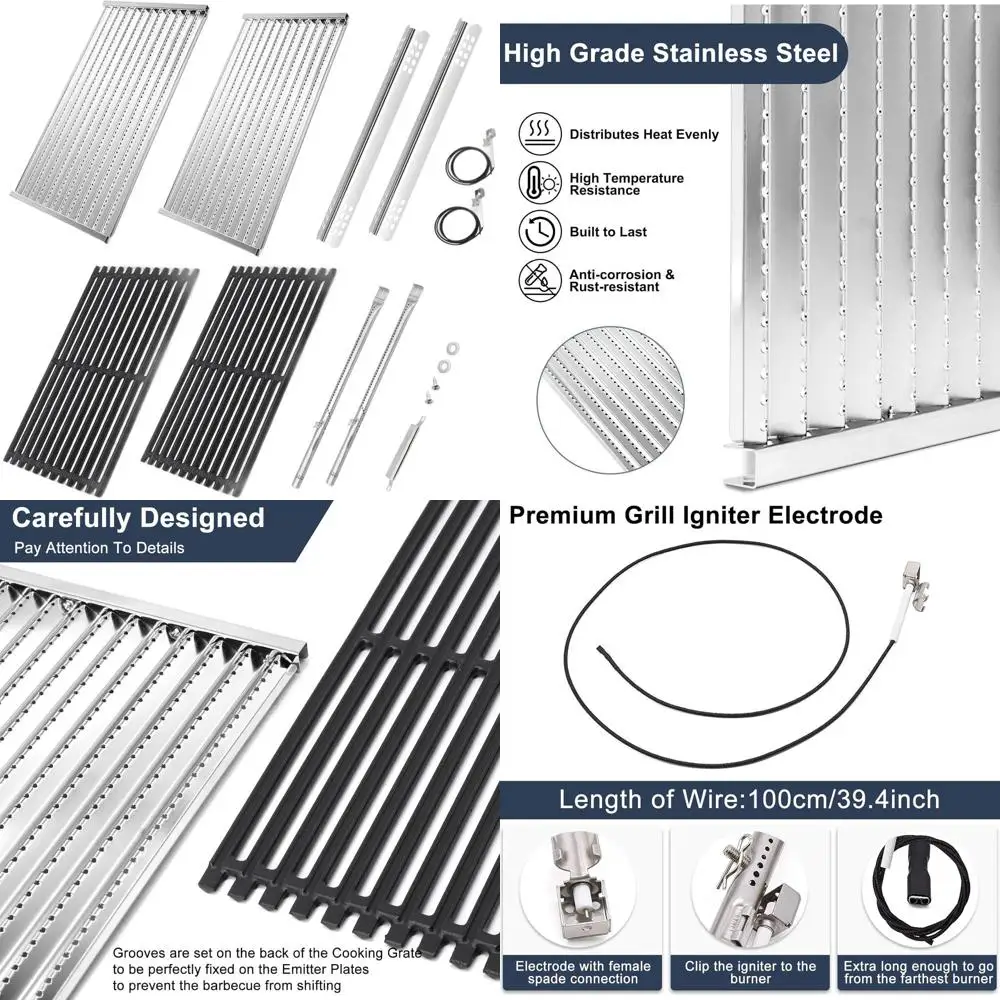 

Charbroil TRU Infrared Grill Parts: Replacement Emitter, Grate, Burners, Ignitor, Heat Tents, Carryover Tubes for Models 4636423