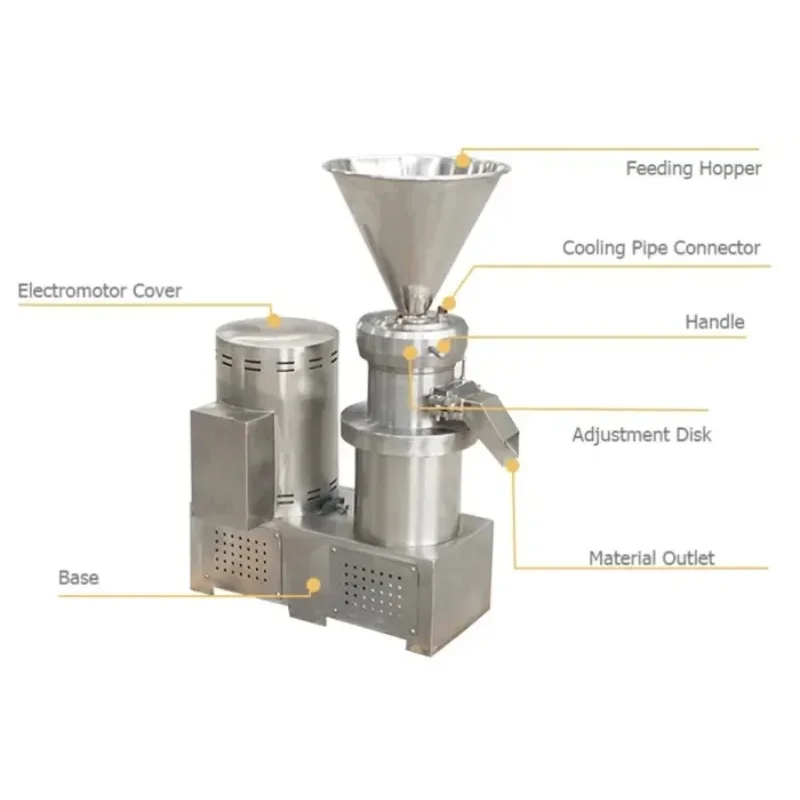 Industrial Small Grinding Colloid Mill Almond Nuts Paste Peanut Butter Making Machine