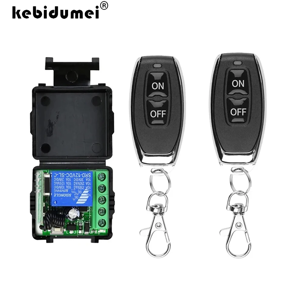 DC12V 10A Relay Receiver Transmitter Universal Wireless RF 433Mhz Remote Control Switch For Garage Door Electromagnetic Loc