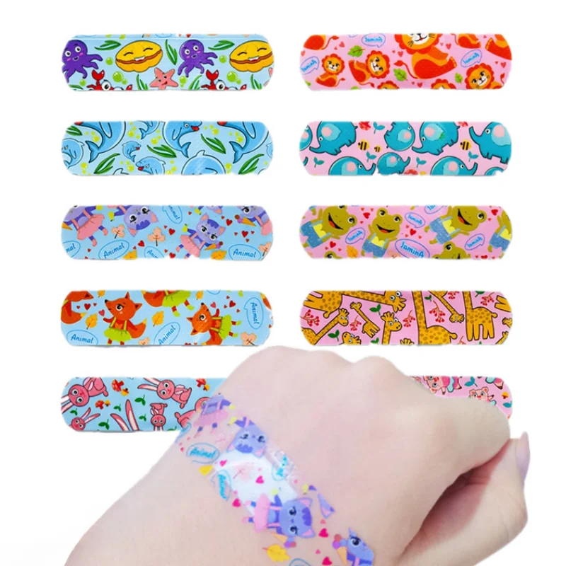 Cartoon Animal Band Aid Kawaii  Strips Wound Dressing Plaster for Children Adhesive Bandages First Aid Emergency Patch