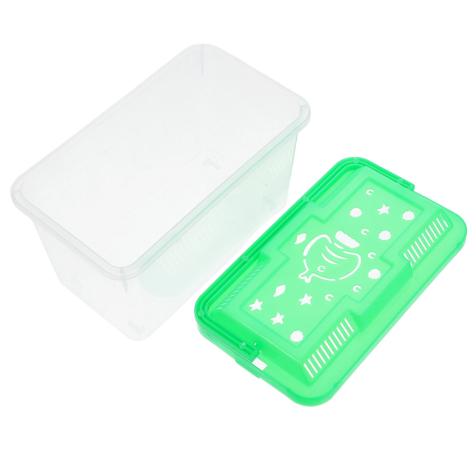 

Portable Fish Tank Transparent Pet Box Plastic Terrarium Reptile Carrier Turtle Travel Container Case Aquatic