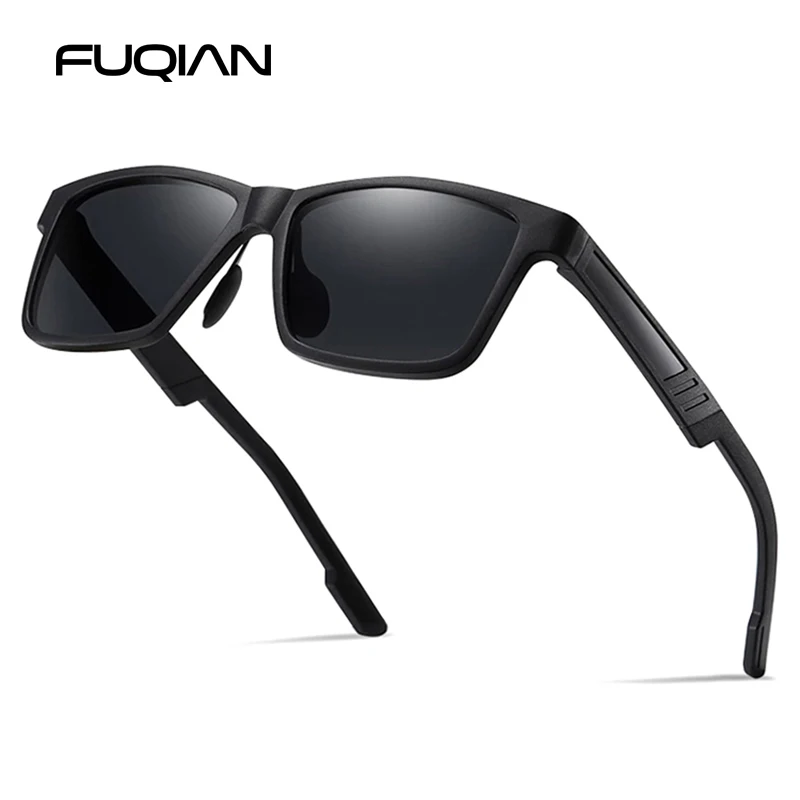 Classic Square Polarized Sunlgasses Men Vintage Male Sun Glasses UV Protection Driver's Shades