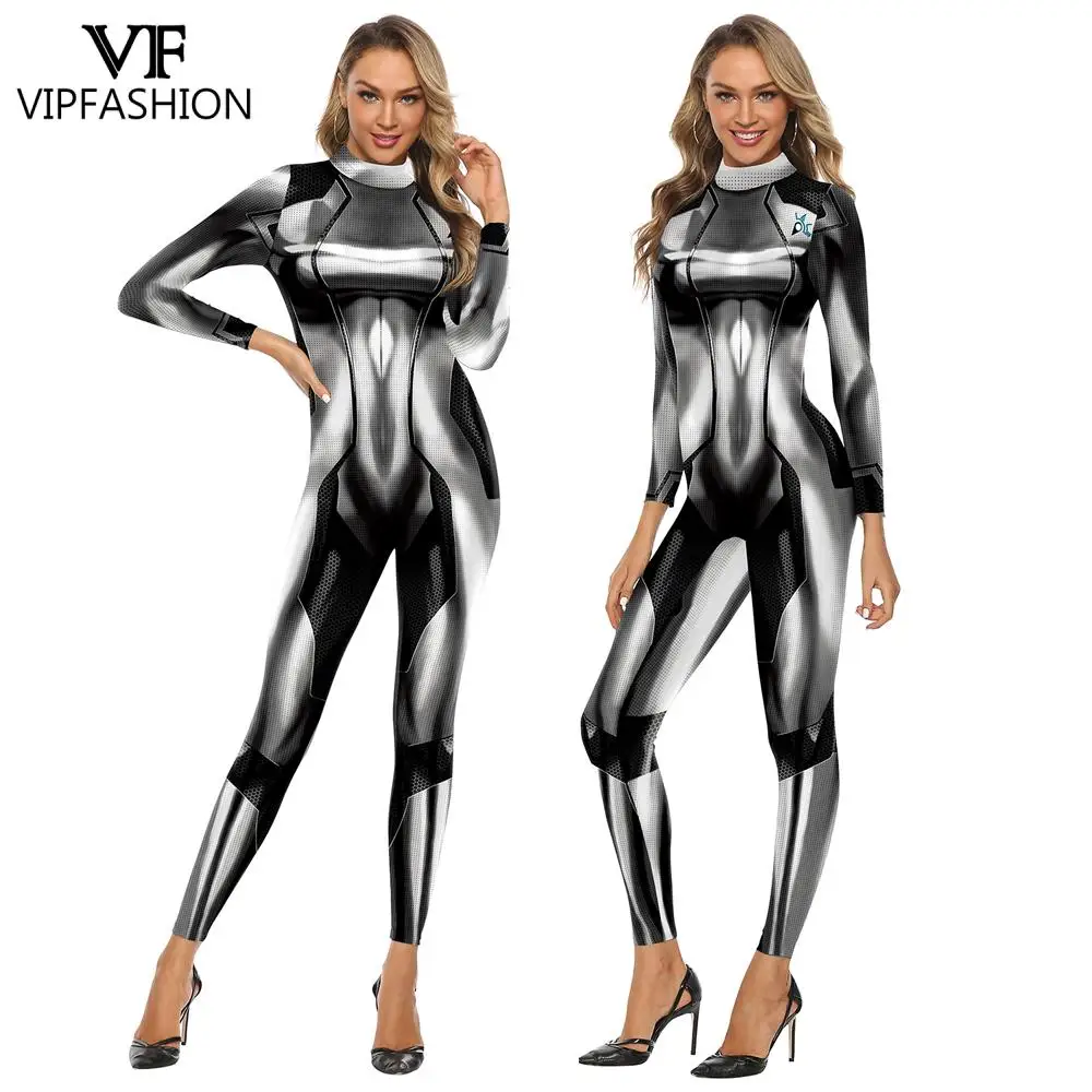 

VIP FASHION Black Samus Aran Game Hero Cosplay Costume Metroid Female Superhero Costume Bodysuit Power Suit