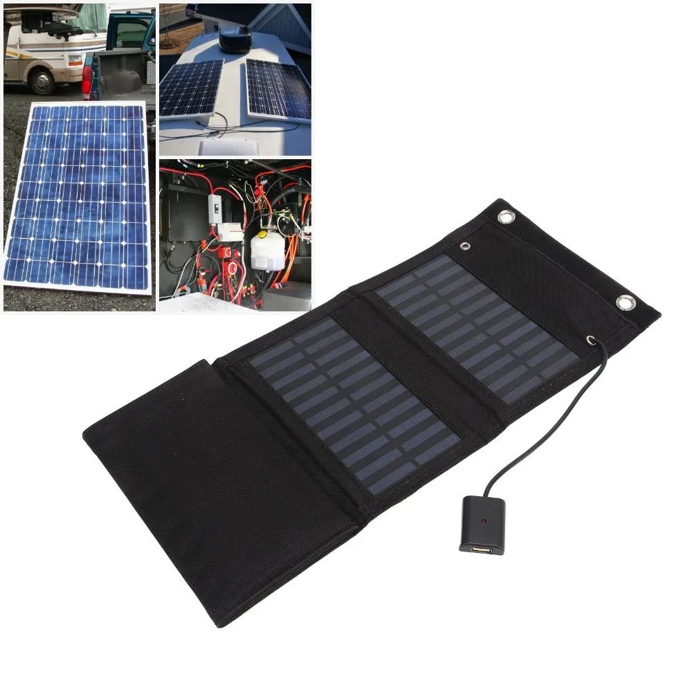 Solar Panel Folding Bag Monocrystalline Silicon For Laptops Car Batteries Carts Coaches Ships 5.5V 25W