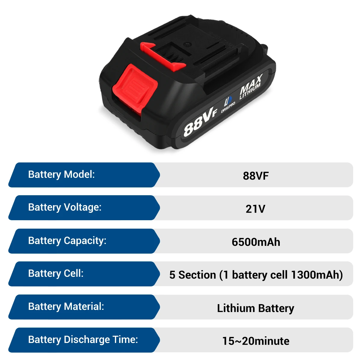 Drillpro-Mini Handheld Brushless Serra Elétrica, Poda Motosserra, Madeira Serra Elétrica, Corte Power Tool, Bateria 18V, 8\