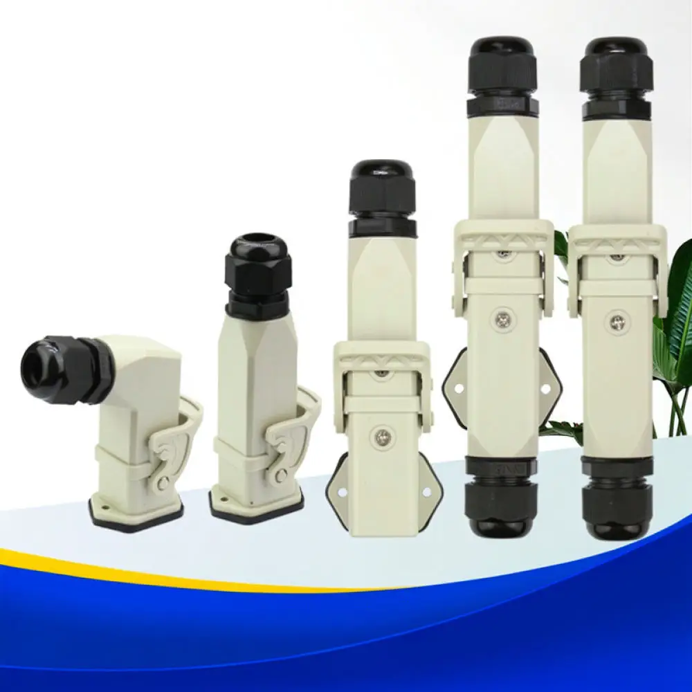 Industrial Heavy Duty Plug HA004 Aviation Connector Plastic Housing M20 Side Entry Horizontal Surface Mount For WZAZDQ