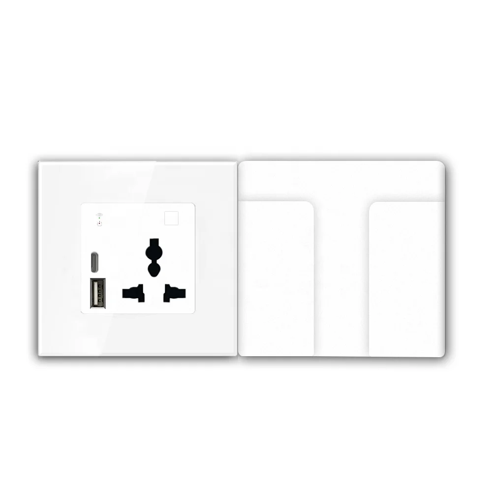 Lanbon Fast Charing Smart Wifi Socket Easy Install Smart Home Wall Socket Tuya Wall Mounted Homekit 16A Wifi Universal Socket